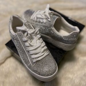 Blingy diamond studded sneakers